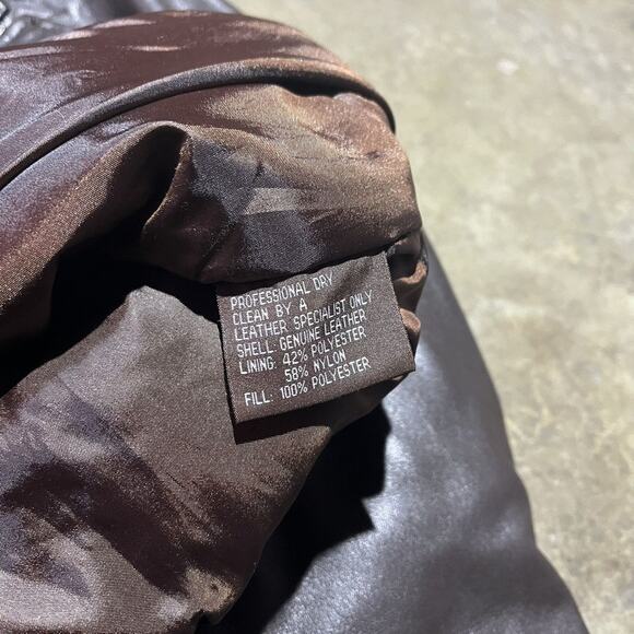 Vintage Y2k Collezione Brown Grunge Leather Jacket - Picture 4 of 4